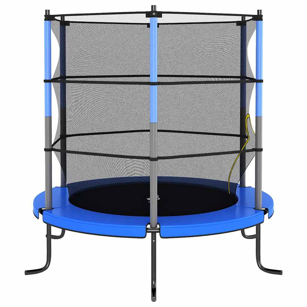 Set Trampolino con Rete di Sicurezza Rotondo 140x160 cm Blue