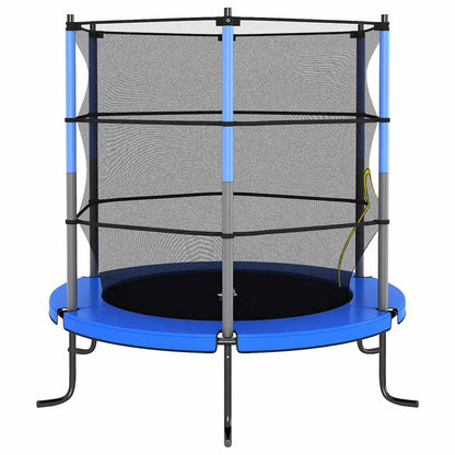 Set Trampolino con Rete di Sicurezza Rotondo 140x160 cm Blue