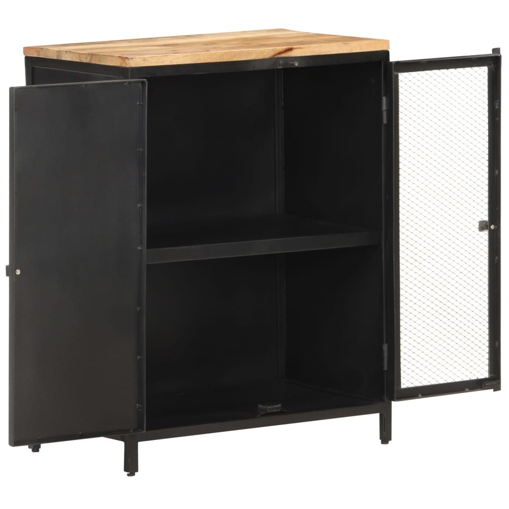Credenza 60x35x78 cm in Legno Massello di Mango Grezzo