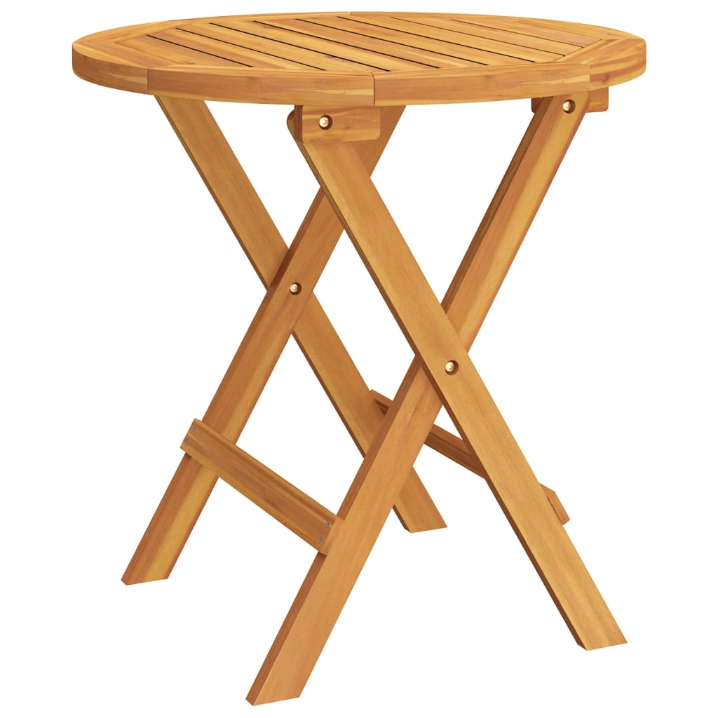 Tavolo da Bistrot Ã˜46x47 cm in Legno Massello di Acacia