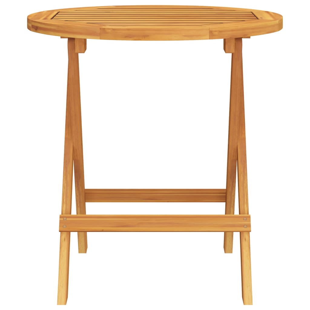 Tavolo da Bistrot Ã˜46x47 cm in Legno Massello di Acacia