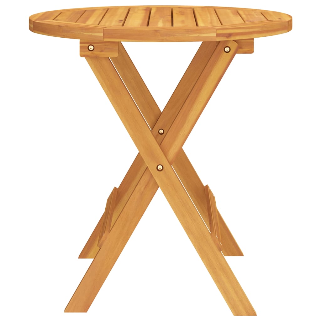 Tavolo da Bistrot Ã˜46x47 cm in Legno Massello di Acacia