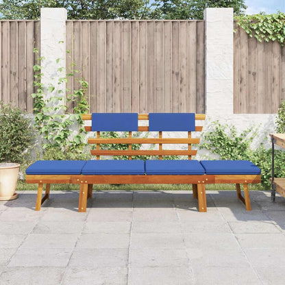 Panca da Giardino Cuscini 2-in-1 190 cm Legno Massello d'Acacia
