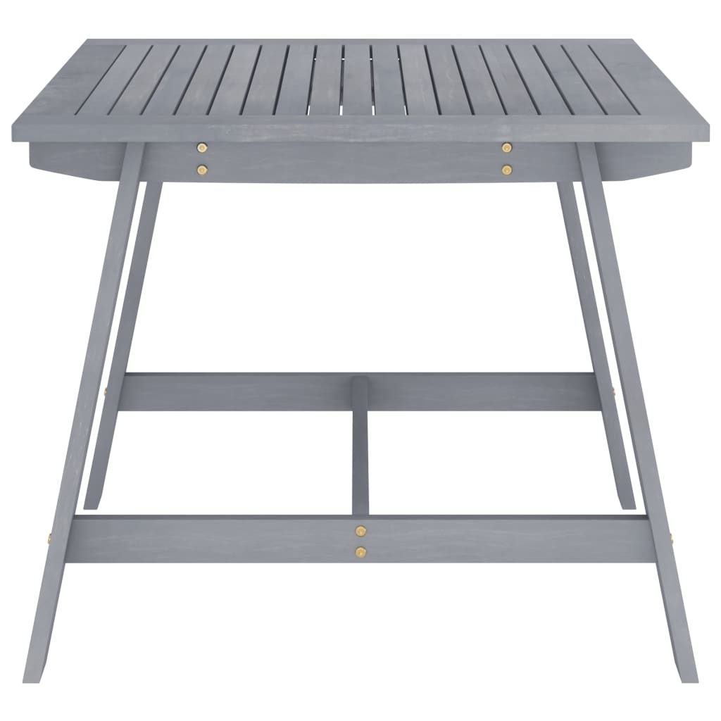 Tavolo da Pranzo da Giardino Grigio 88x88x74 cm Massello Acacia