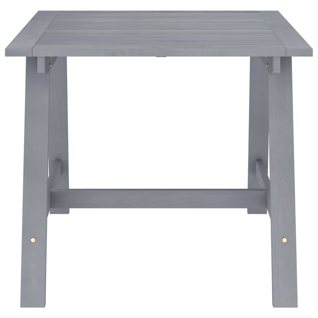 Tavolo da Pranzo da Giardino Grigio 88x88x74 cm Massello Acacia