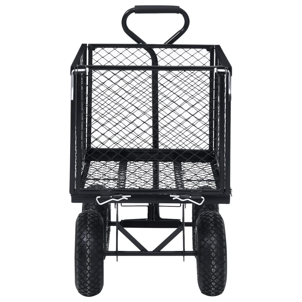 Carrello a Mano da Giardino Nero 350 kg