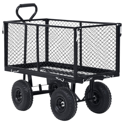 Carrello a Mano da Giardino Nero 350 kg