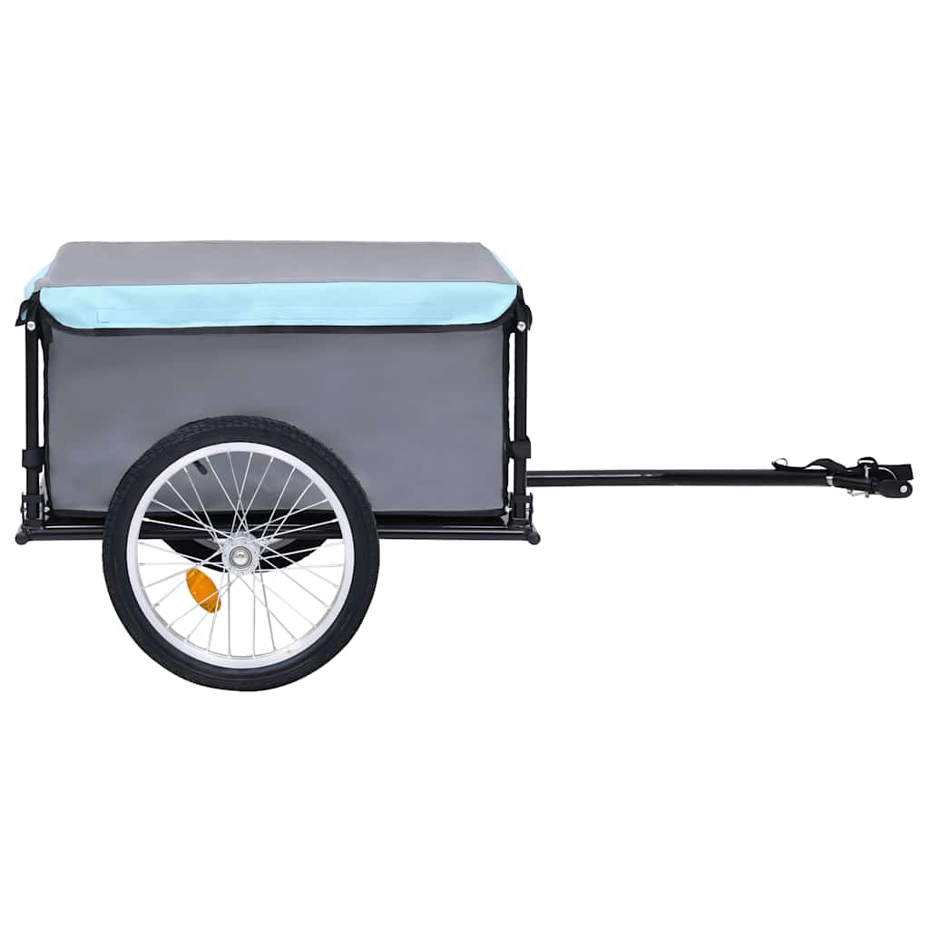 Rimorchio da Bici Nero e Blu 65 kg