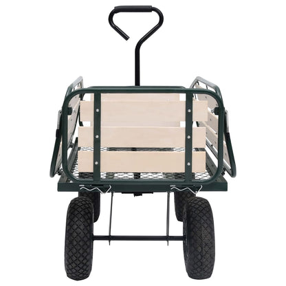 Carrello a Mano da Giardino in Metallo e Legno 250 kg