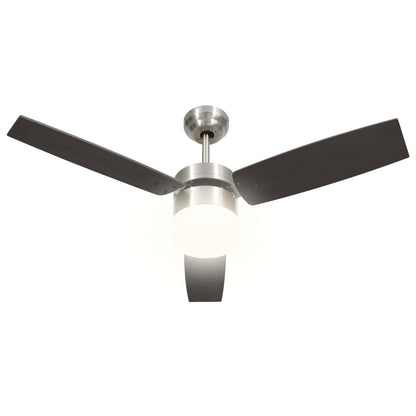 Ventilatore Soffitto con Luce e Telecomando 108cm Marrone Scuro