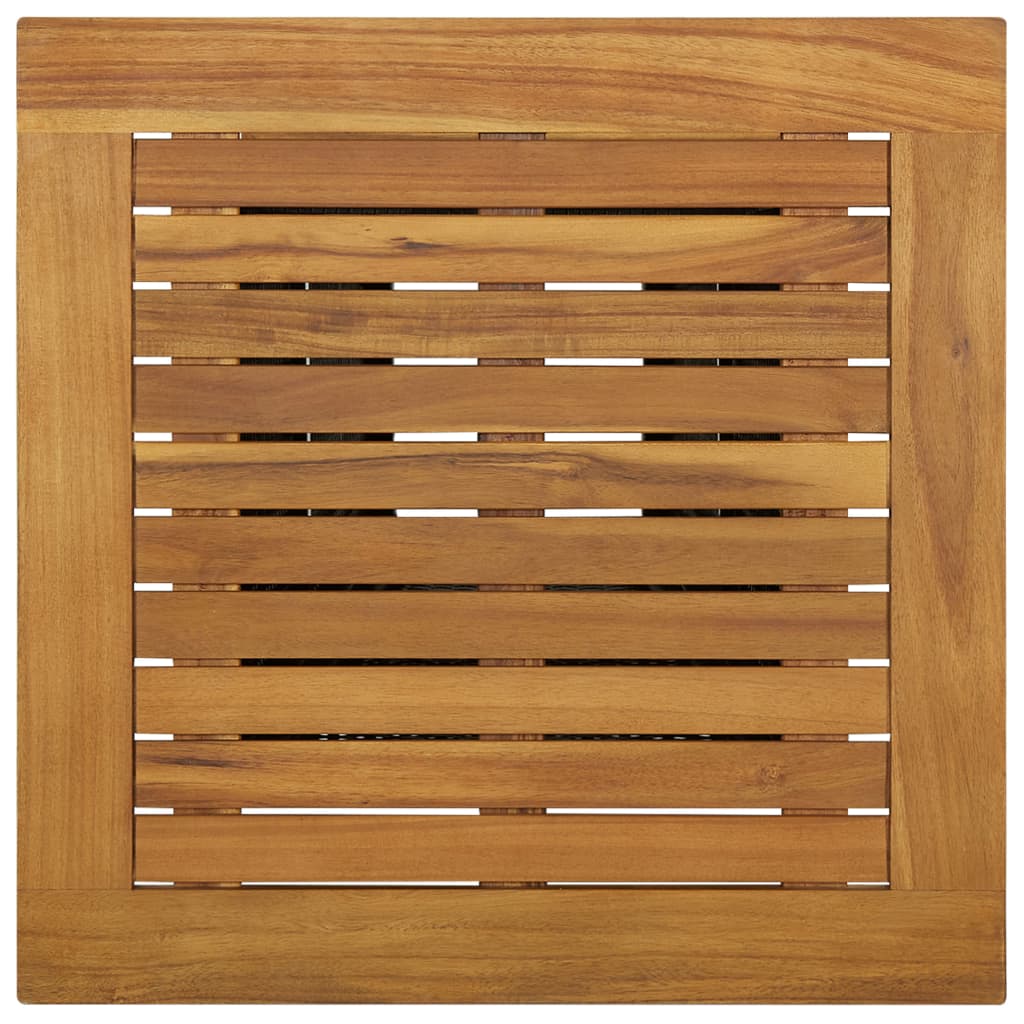 Tavolino da TÃ¨ Nero 60x60x110 cm Polyrattan e Massello Acacia