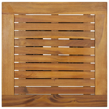 Tavolino da TÃ¨ Grigio 60x60x110 cm Polyrattan e Massello Acacia