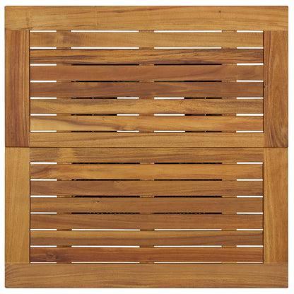 Tavolino da TÃƒÂ¨ Nero 80x80x110 cm Polyrattan e Massello Acacia