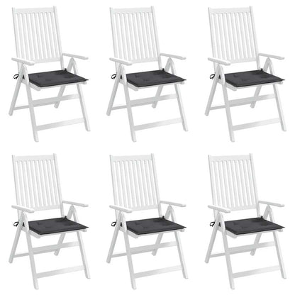 Cuscini per Sedia 6 pz Antracite 40x40x3 cm in Tessuto Oxford