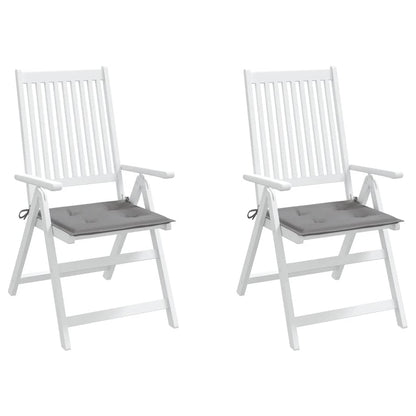Cuscini per Sedia 2 pz Grigi 40x40x3 cm in Tessuto Oxford
