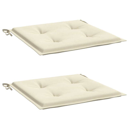 Cuscini per Sedia 2 pz Crema 40x40x3 cm in Tessuto Oxford