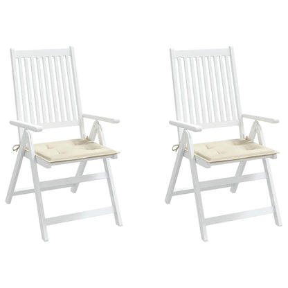 Cuscini per Sedia 2 pz Crema 40x40x3 cm in Tessuto Oxford
