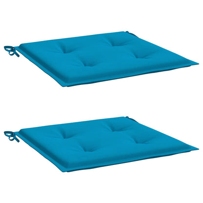Cuscini per Sedia 2 pz Blu 40x40x3 cm in Tessuto Oxford