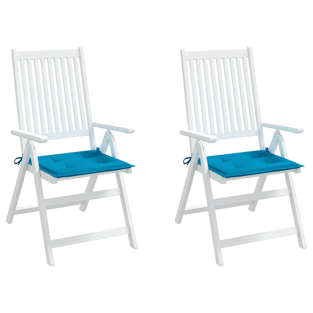 Cuscini per Sedia 2 pz Blu 40x40x3 cm in Tessuto Oxford