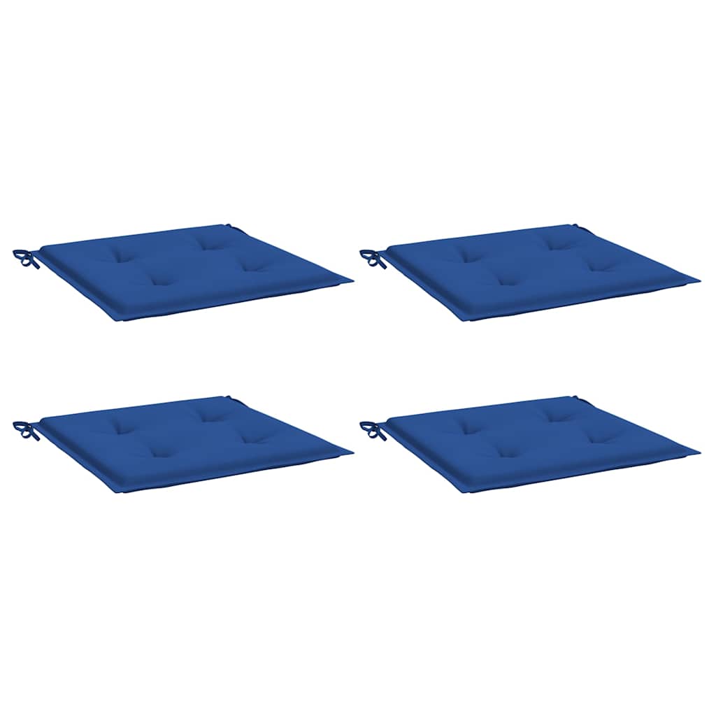 Cuscini per Sedia 4 pz Blu Reale 40x40x3 cm in Tessuto Oxford