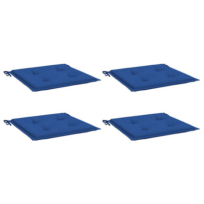 Cuscini per Sedia 4 pz Blu Reale 40x40x3 cm in Tessuto Oxford