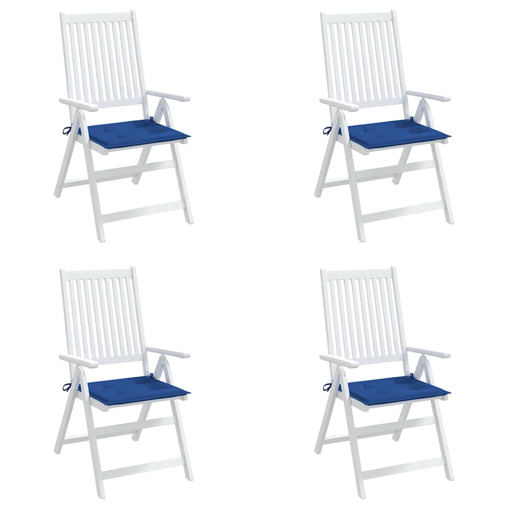 Cuscini per Sedia 4 pz Blu Reale 40x40x3 cm in Tessuto Oxford