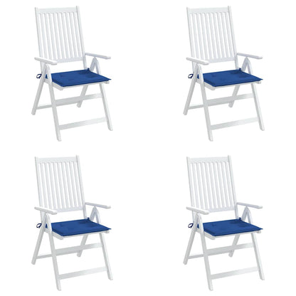 Cuscini per Sedia 4 pz Blu Reale 40x40x3 cm in Tessuto Oxford