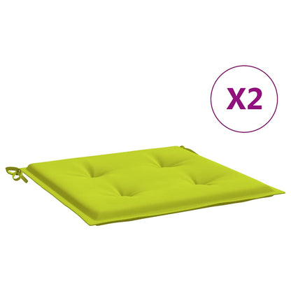 Cuscini per Sedia 2 pz Verde Intenso 40x40x4 cm Tessuto Oxford