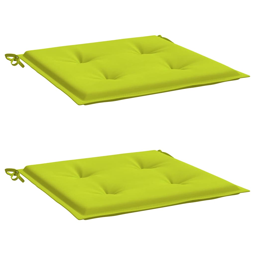 Cuscini per Sedia 2 pz Verde Intenso 40x40x4 cm Tessuto Oxford