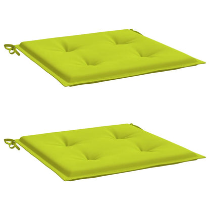 Cuscini per Sedia 2 pz Verde Intenso 40x40x4 cm Tessuto Oxford