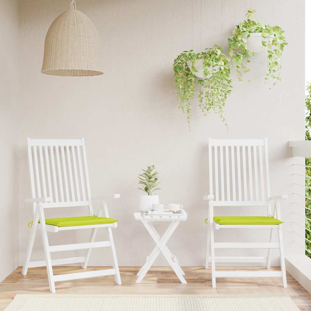 Cuscini per Sedia 2 pz Verde Intenso 40x40x4 cm Tessuto Oxford