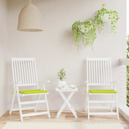 Cuscini per Sedia 2 pz Verde Intenso 40x40x4 cm Tessuto Oxford
