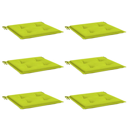 Cuscini per Sedia 6 pz Verde Intenso 40x40x3 cm Tessuto Oxford