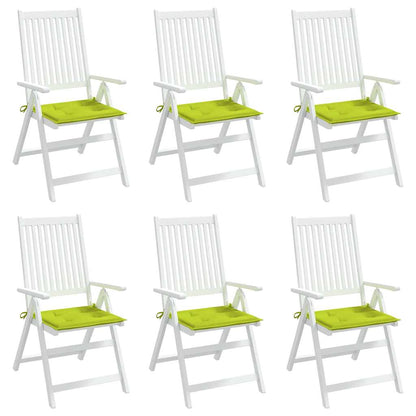 Cuscini per Sedia 6 pz Verde Intenso 40x40x3 cm Tessuto Oxford
