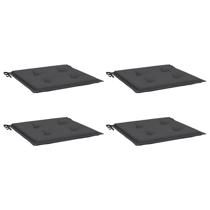 Cuscini per Sedia 4 pz Antracite 50x50x3 cm in Tessuto Oxford