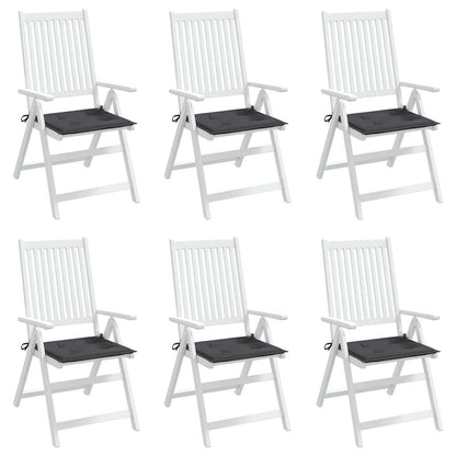 Cuscini per Sedia 6 pz Antracite 50x50x3 cm in Tessuto Oxford