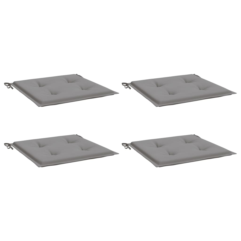 Cuscini per Sedia 4 pz Grigi 50x50x3 cm in Tessuto Oxford