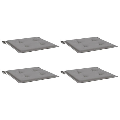 Cuscini per Sedia 4 pz Grigi 50x50x3 cm in Tessuto Oxford