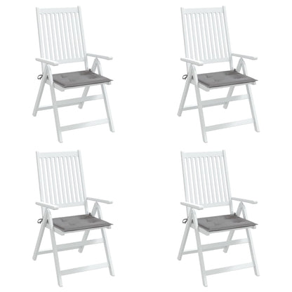 Cuscini per Sedia 4 pz Grigi 50x50x3 cm in Tessuto Oxford