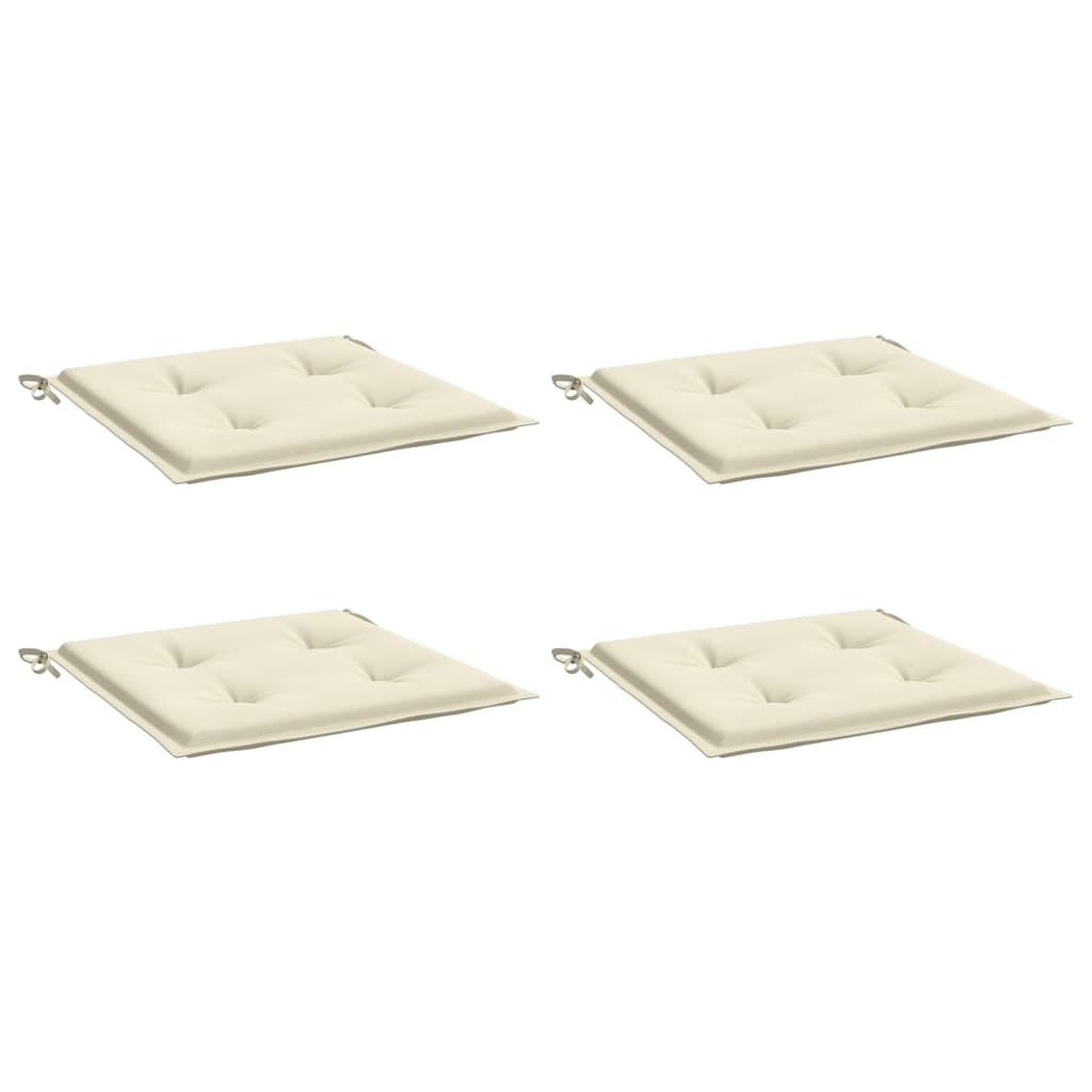 Cuscini per Sedia 4 pz Crema 50x50x3 cm in Tessuto Oxford