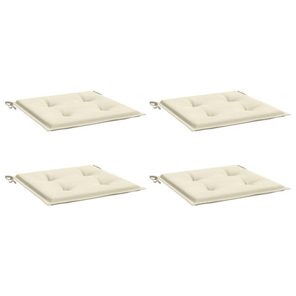 Cuscini per Sedia 4 pz Crema 50x50x3 cm in Tessuto Oxford