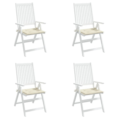 Cuscini per Sedia 4 pz Crema 50x50x3 cm in Tessuto Oxford