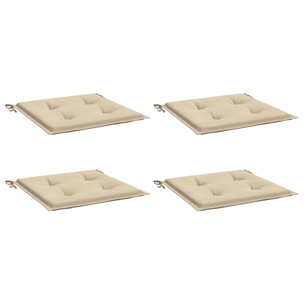 Cuscini per Sedia 2 pz Beige 50x50x3 cm in Tessuto Oxfor4