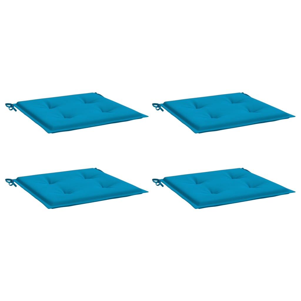 Cuscini per Sedia 4 pz Blu 50x50x3 cm in Tessuto Oxford