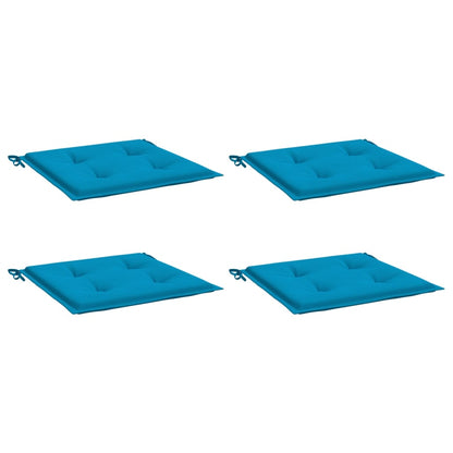 Cuscini per Sedia 4 pz Blu 50x50x3 cm in Tessuto Oxford