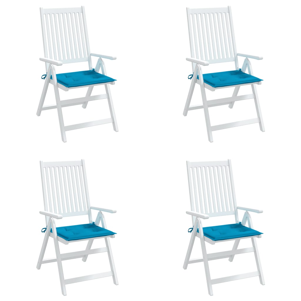 Cuscini per Sedia 4 pz Blu 50x50x3 cm in Tessuto Oxford