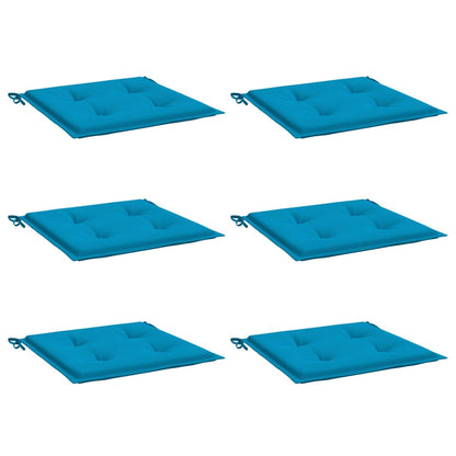 Cuscini per Sedia 6 pz Blu 50x50x3 cm in Tessuto Oxford