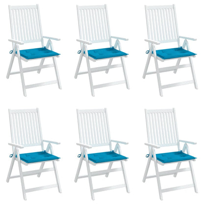 Cuscini per Sedia 6 pz Blu 50x50x3 cm in Tessuto Oxford