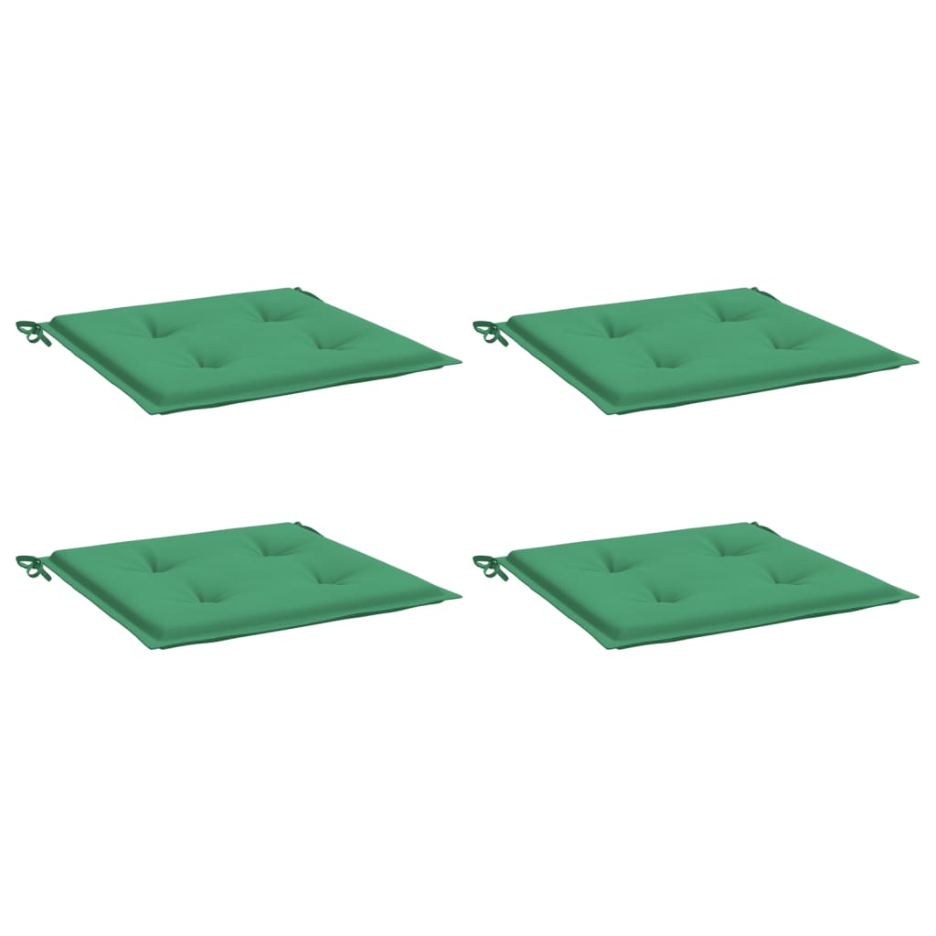 Cuscini per Sedia 4 pz Verdi 50x50x3 cm in Tessuto Oxford