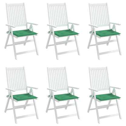 Cuscini per Sedia 6 pz Verdi 50x50x3 cm in Tessuto Oxford
